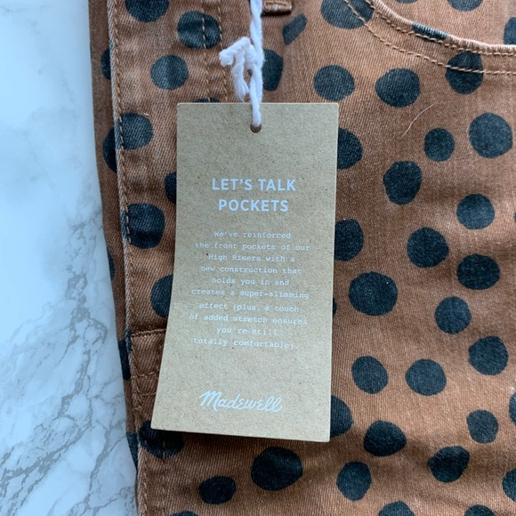 Madewell 10” High Rise Skinny Polka Dot Jeans - Picture 7 of 11